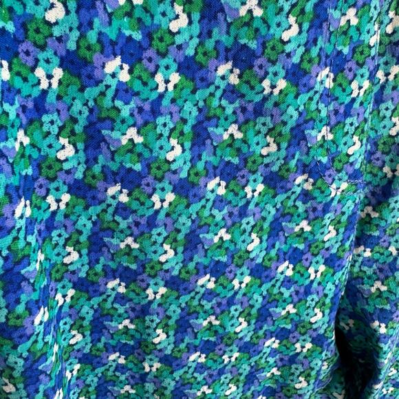 Soft Surroundings Blue Floral High Rise Pants Large - Picture 4 of 7